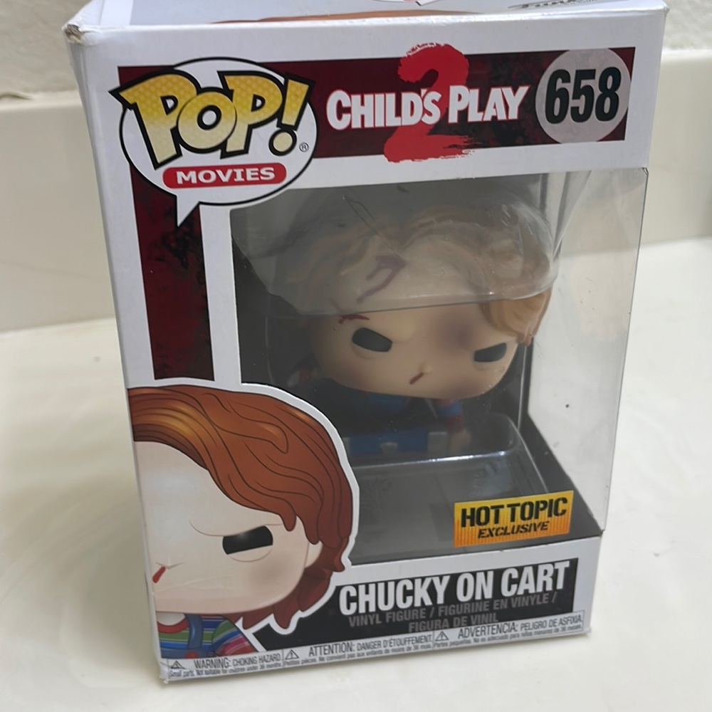Childs play 2 funko pop chucky on cart